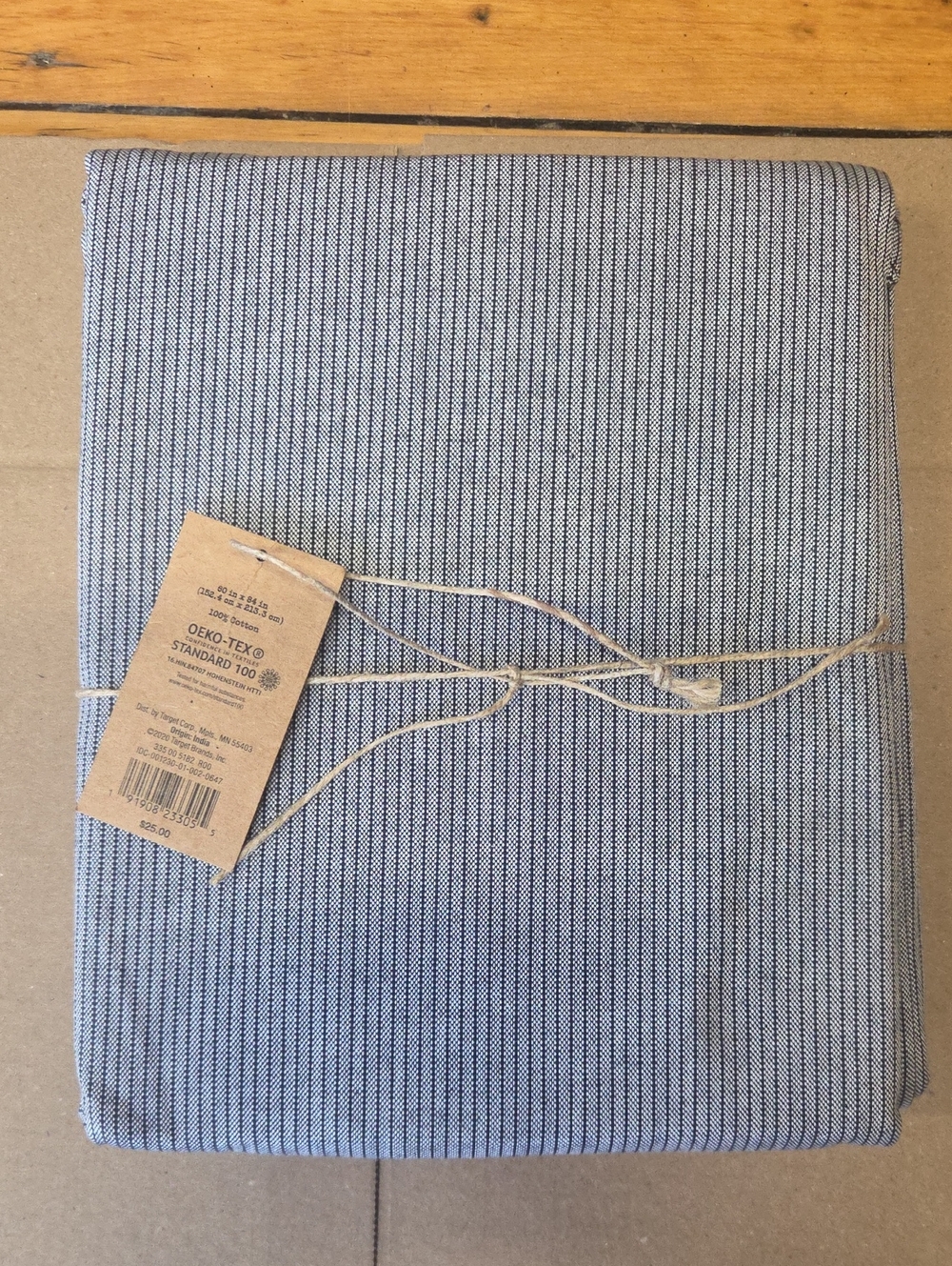 Levi’s Target Tablecloth Navy Blue White Stripe Levi 60"x84" Cotton Fabric 2021